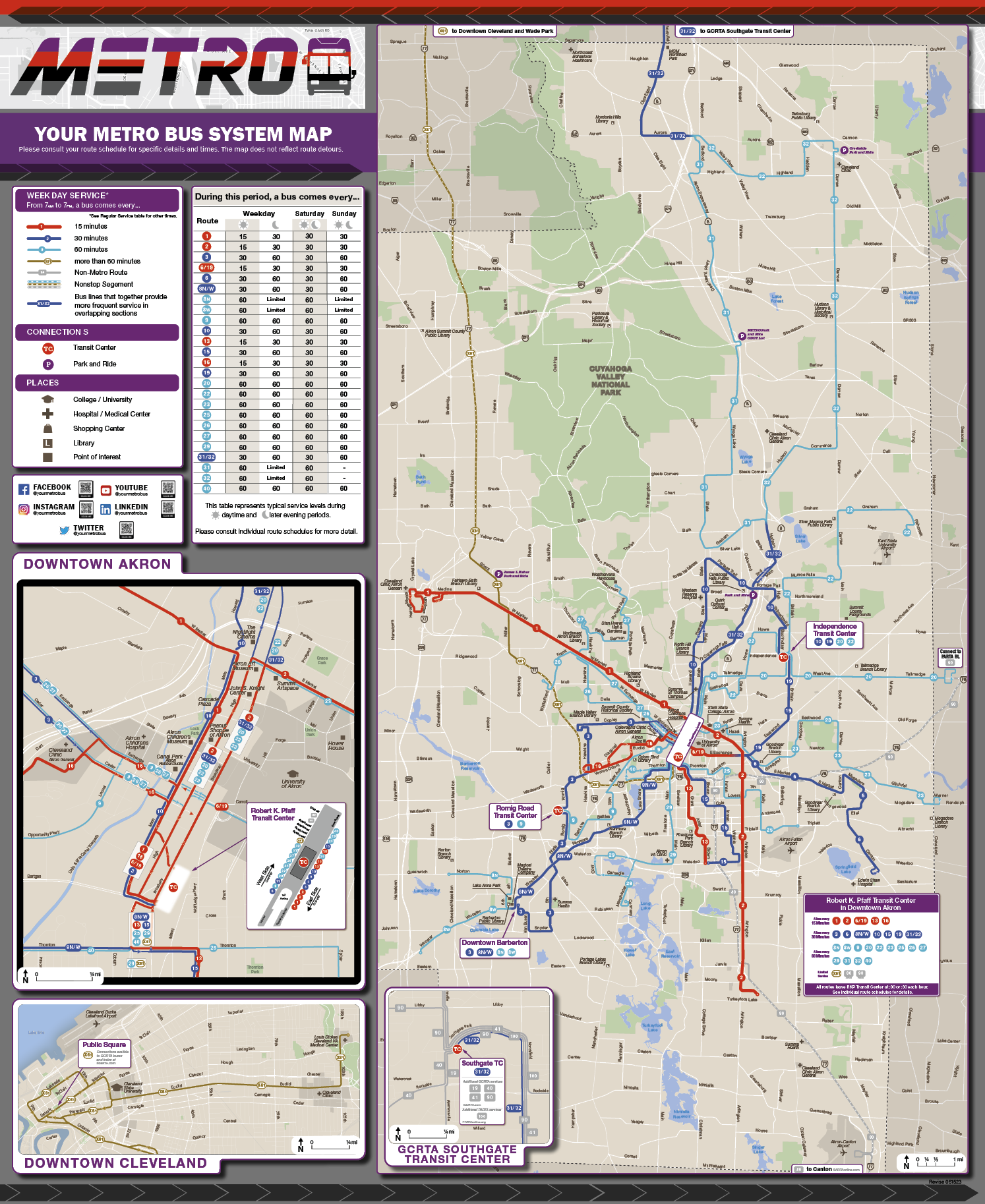 METRO RTA Maps & Schedules, METRO System Map, METRO Bus Schedule